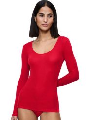Triumph Koszulka w kolorze czerwonym rozmiar: L. Czerwone bluzki damskie Triumph, l, bez wzorów, bez kołnierzyka, bez ramiączek. Za 55.95 zł.