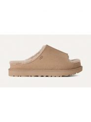 UGG Skórzane kapcie "Greenport" w kolorze beżowym rozmiar: 38. Brązowe kapcie damskie Ugg, ze skóry. Za 461.21 zł.