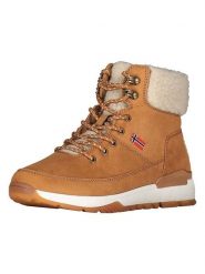 Geographical Norway Botki "Omount" w kolorze jasnobrązowym rozmiar: 37. Brązowe botki damskie Geographical Norway, bez obcasa, bez zapięcia. Za 198.10 zł.