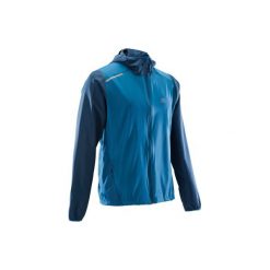 Kurtka do biegania RUN WIND męska. Szare kurtki męskie KALENJI, m, bez wzorów, z materiału, do biegania. Za 49.99 zł.