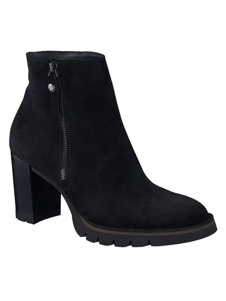 Paul Green Skórzane botki w kolorze czarnym rozmiar: 40. Czarne botki damskie Paul Green, ze skóry, eleganckie, bez obcasa, bez zapięcia. Za 396.88 zł.