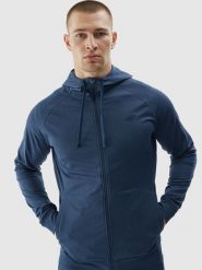 4F Bluza treningowa regular szybkoschnąca męska - granatowa XXL. Niebieskie bluzy sportowe męskie 4f, m, z dzianiny. W wyprzedaży za 169.99 zł.