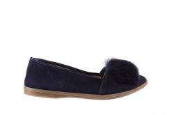 Baleriny Bayla-076 1626 Z Granat, Skóra naturalna - 36. Niebieskie baleriny damskie Bayla, bez wzorów, z gumy, bez obcasa. W wyprzedaży za 44.10 zł.