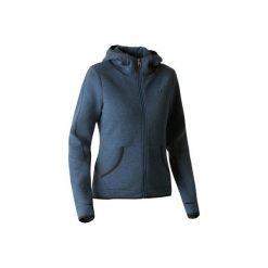Bluza na zamek z kapturem Gym & Pilates 900 damska. Niebieskie bluzy sportowe damskie DOMYOS, xl, bez wzorów, z bawełny, bez ramiączek, z kapturem. Za 99.99 zł.
