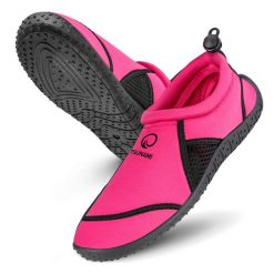 Buty do wody i na plażę TSUNAMI Slip-on różowe. Czerwone trampki i tenisówki damskie TSUNAMI, bez wzorów, z gumy. Za 34.99 zł.