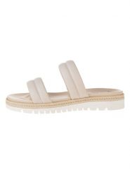 Ara Shoes Skórzane klapki w kolorze kremowym rozmiar: 39. Brązowe klapki damskie Ara Shoes, bez wzorów, bez obcasa. Za 158.10 zł.