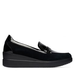 Mokasyny Geox. Czarne mokasyny damskie Geox. Za 499.99 zł.