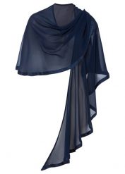 Szal - poncho. Niebieskie szaliki i kominy damskie bonprix, bez wzorów. Za 72.99 zł.