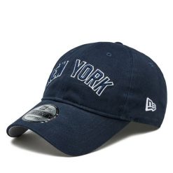 Czapka z daszkiem New Era. Niebieskie czapki męskie New Era, na zimę, bez wzorów. Za 99.99 zł.
