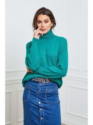 Joséfine Golf "Elona" w kolorze zielonym rozmiar: S. Zielone golfy damskie Joséfine, s, bez wzorów, z kaszmiru, bez ramiączek. Za 208.95 zł.