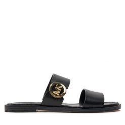 Klapki MICHAEL Michael Kors. Czarne klapki damskie MICHAEL Michael Kors, bez wzorów, bez obcasa. Za 499.99 zł.