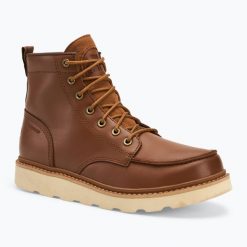 Buty męskie Sorel Slabtown 62 Moc Wp velvet. Brązowe buty trekkingowe męskie Sorel, bez zapięcia, trekkingowe. Za 649.99 zł.