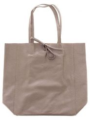 Zwillingsherz Skórzany shopper bag w kolorze beżowym - 40 x 45 cm rozmiar: onesize. Brązowe shopper bag damskie Zwillingsherz, bez wzorów, z materiału, na ramię, bez dodatków. Za 169.63 zł.