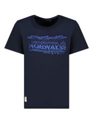 Geographical Norway Koszulka w kolorze granatowym rozmiar: L. Niebieskie t-shirty damskie Geographical Norway, l, bez wzorów, z bawełny, bez kołnierzyka. Za 79.77 zł.