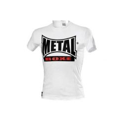 Koszulka z krótkim rękawem Metal Boxe new visual. Białe t-shirty damskie METAL BOXE, l, bez wzorów, z bawełny, bez kołnierzyka. Za 148.50 zł.