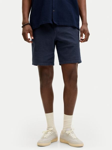 Jack & Jones Szorty materiałowe Jaiden 12295862 Granatowy Relaxed Fit. Niebieskie szorty męskie Jack & Jones, z bawełny, bez kołnierzyka. Za 89.99 zł.