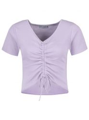 Stitch & Soul Koszulka w kolorze lawendowym rozmiar: XL. Różowe bluzki damskie Stitch & Soul, xl, bez wzorów, bez kołnierzyka, bez ramiączek. Za 37.30 zł.