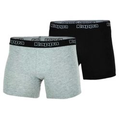 Men Boxer Shorts 2 Black Beauty [351K1JW A8O] r. XXL. Czarne bokserki męskie Kappa, bez wzorów, z bawełny. Za 35.90 zł.