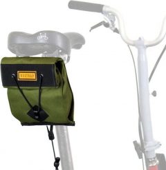 Torba rowerowa City Saddle Bag Small Olive RESTRAP. Zielone torebki klasyczne damskie RESTRAP, bez wzorów, z materiału, bez dodatków. Za 249.75 zł.