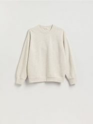 Bluza z drobnym haftem - złamana biel. Bluzy bez kaptura męskie Reserved, l, z bawełny. Za 119.99 zł.