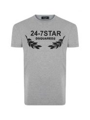 Dsquared² T-shirt w kolorze szarym rozmiar: XXL. Szare t-shirty męskie Dsquared2, xxl, bez wzorów, z bawełny, bez kołnierzyka. Za 152.26 zł.
