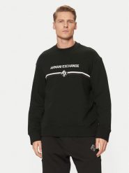 Armani Exchange Bluza XM000226 AF12656 UB001 Czarny Regular Fit. Czarne bluzy bez kaptura męskie Armani Exchange, m, z bawełny. Za 299.99 zł.
