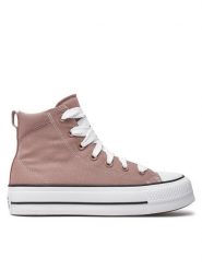 Converse Trampki Chuck Taylor All Star Padded Lift Platform A11536C Brązowy. Brązowe trampki i tenisówki damskie Converse, bez wzorów, z materiału. Za 259.99 zł.