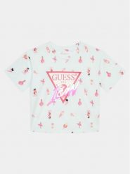 Guess T-Shirt J4GI12 K6YW3 Kolorowy Boxy Fit. Koszulki dziewczęce Guess, z aplikacjami, z bawełny, bez ramiączek. Za 79.99 zł.