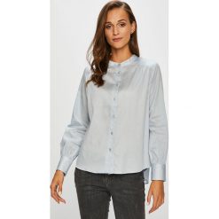 Jacqueline de Yong - Koszula. Niebieskie koszule damskie Jacqueline de Yong, bez wzorów, z bawełny, casualowe, bez kołnierzyka, bez ramiączek. W wyprzedaży za 69.90 zł.