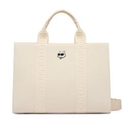 Torebka KARL LAGERFELD. Białe torebki klasyczne damskie Karl Lagerfeld, bez wzorów, bez dodatków. Za 549.99 zł.