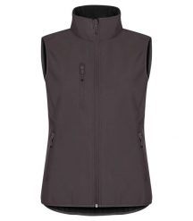 Clique Classic Softshell Vest Women — 3‑warstwowa softshell z recyklingu – Dark. Szare kurtki softshell damskie CLIQUE, xl, bez wzorów, z polaru, bez kaptura. Za 232.21 zł.