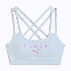 Biustonosz treningowy PUMA Hyrox Move Strappy gray. Niebieskie biustonosze sportowe damskie Puma, bez wzorów. Za 129.99 zł.