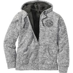 Bluza rozpinana na podszewce z "baranka" bonprix szary melanż. Szare bluzy bez kaptura męskie bonprix, m. Za 149.99 zł.