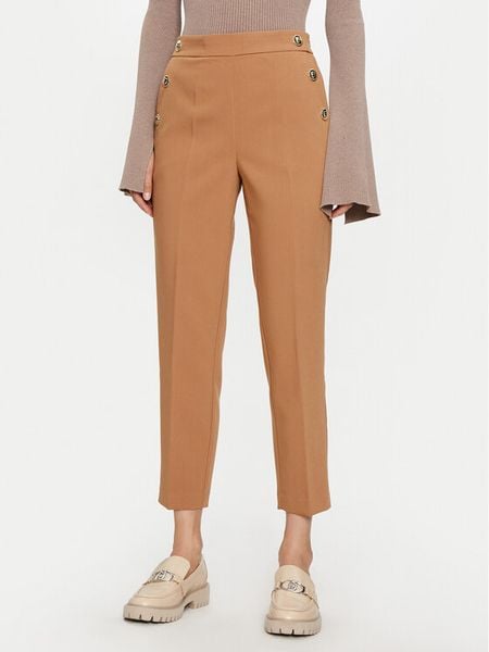 Lola Casademunt by Maite Spodnie materiałowe MF2414007 Brązowy Straight Fit. Brązowe spodnie materiałowe damskie Lola Casademunt by Maite, bez wzorów, z materiału. Za 329.99 zł.