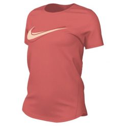 Koszulka do biegania damska Nike HJ2204. Czerwone t-shirty damskie Nike, m, bez wzorów, z materiału, bez kołnierzyka. Za 292.00 zł.