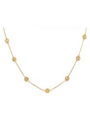 MOODE Naszyjnik "Loana" z elementami ozdobnymi - dł. 42 cm rozmiar: onesize. Żółte naszyjniki damskie MOODE, ze stali. Za 39.99 zł.