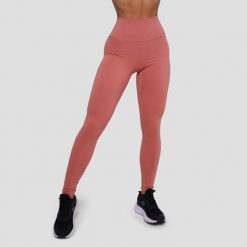 Legginsy damskie functional training z wysokim stanem łososiowe FIT. Czerwone legginsy damskie GYMBEAM, xs, bez wzorów, z elastanu. Za 112.90 zł.