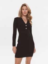 Liu Jo Sukienka dzianinowa MF3381 MA18F Czarny Slim Fit. Czarne sukienki damskie Liu Jo, xl, bez wzorów, z dzianiny, bez kołnierzyka, bez ramiączek. Za 1,439.00 zł.