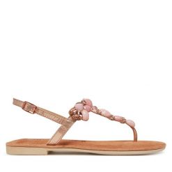 Sandały Tamaris. Czerwone sandały damskie Tamaris, bez wzorów, bez obcasa, na płaskiej podeszwie. Za 319.99 zł.