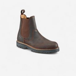 Sztyblety jeździeckie Sentier 900 brązowe. Brązowe sztyblety męskie FOUGANZA, z materiału, przed kostkę, bez zapięcia. Za 399.99 zł.