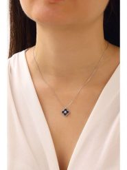 Miu Silver Srebrny naszyjnik z zawieszką - dł. 42 cm rozmiar: onesize. Czarne naszyjniki damskie Miu Silver, srebrne. Za 113.99 zł.