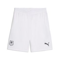 Męskie szorty Stade Rennais F.C. 24/25 PUMA White Black. Białe szorty męskie Puma, bez kołnierzyka. W wyprzedaży za 134.00 zł.