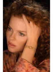 DIAMANTA Złota bransoletka "Maille Plate" rozmiar: onesize. Żółte bransoletki damskie DIAMANTA, złote. Za 3,524.68 zł.