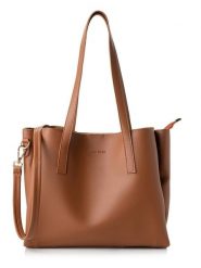 Lucky Bees Torebka w kolorze jasnobrązowym - 32 x 27 x 13 cm rozmiar: onesize. Brązowe torebki klasyczne damskie Lucky Bees, bez wzorów, z materiału, bez dodatków. Za 104.45 zł.