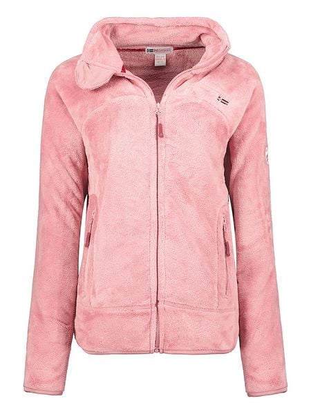 Geographical Norway Kurtka polarowa "Upaline" w kolorze jasnoróżowym rozmiar: XL. Różowe kurtki damskie Geographical Norway, xl, bez wzorów, z polaru, bez kaptura. Za 91.56 zł.