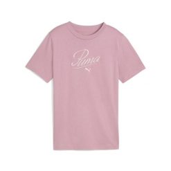 Młodzieżowa koszulka Essentials Script PUMA Poised Pink. Czerwona t-shirty damskie Puma, m, bez wzorów, bez kołnierzyka. Za 66.99 zł.
