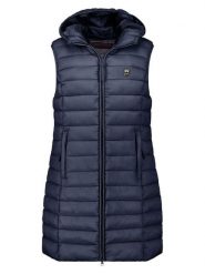 ANAPURNA Kamizelka pikowana "Vakitalana Long" w kolorze granatowym rozmiar: XL. Niebieskie kamizelki damskie ANAPURNA, xl. Za 126.99 zł.