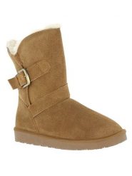 Gooce Skórzane kozaki zimowe "Blume" w kolorze jasnobrązowym rozmiar: 37. Brązowe kozaki damskie Gooce, ze skóry, bez obcasa. Za 226.77 zł.