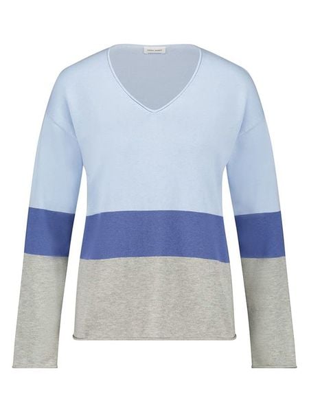 Gerry Weber Sweter w kolorze błękitno-szarym rozmiar: 42. Niebieskie swetry klasyczne damskie Gerry Weber, bez kołnierzyka. Za 197.63 zł.