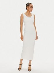 KARL LAGERFELD Sukienka letnia 245W1332 Biały Slim Fit. Białe sukienki damskie Karl Lagerfeld, na lato, m, bez wzorów, z syntetyku, bez kołnierzyka, bez ramiączek. Za 999.99 zł.